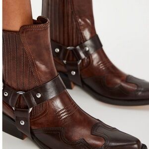 Brown Leather Ankle Boots